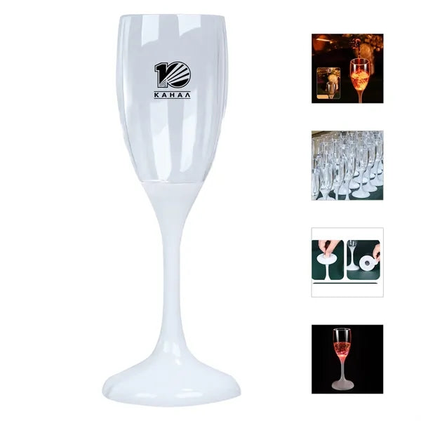 LED Wine Champagne Flute Glasses 4oz