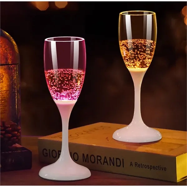 LED Wine Champagne Flute Glasses 4oz
