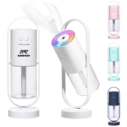 Colorful Night Light Projection Rotary Humidifier