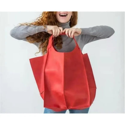 PU Large capacity wax peel ancient oil tote bag