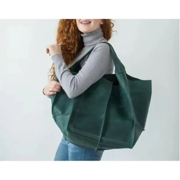 PU Large capacity wax peel ancient oil tote bag