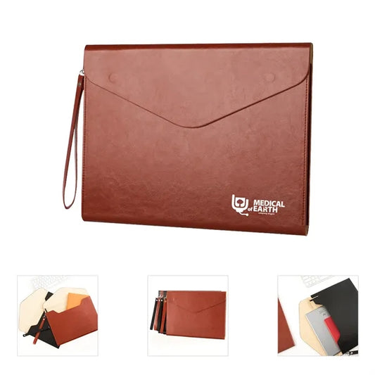 Leather A4 Document Business Folder Bag