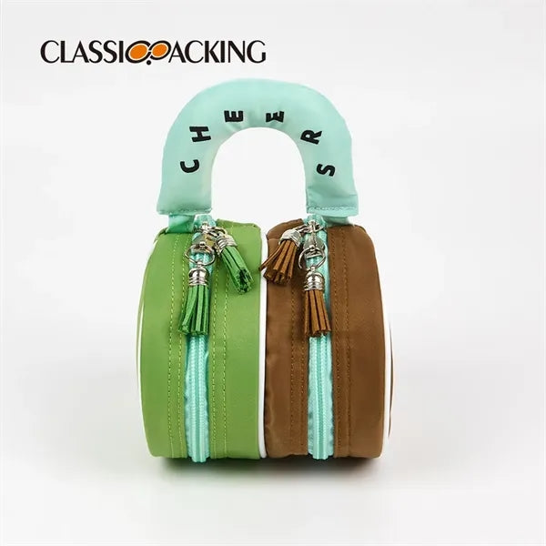 Nylon cylinder hand makeup bag