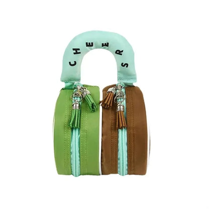 Nylon cylinder hand makeup bag