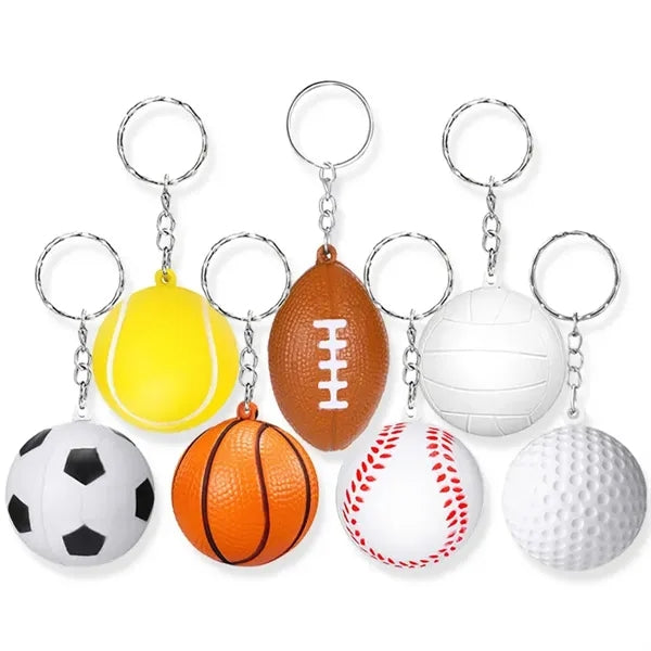 PU Foam Stress Ball Keychain