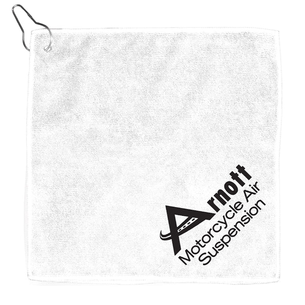Recycled RPET 300 GSM Heavy Duty Golf Towel - 12" W x 12" H