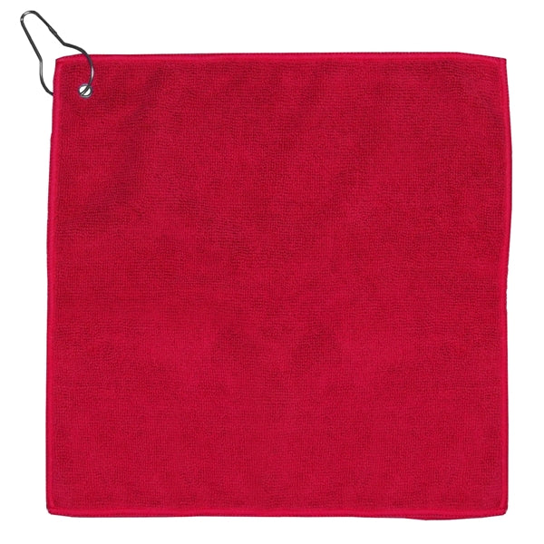 Recycled RPET 300 GSM Heavy Duty Golf Towel - 12" W x 12" H