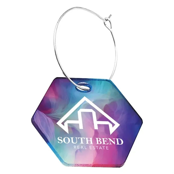 Full Color Acrylic Wine Charms