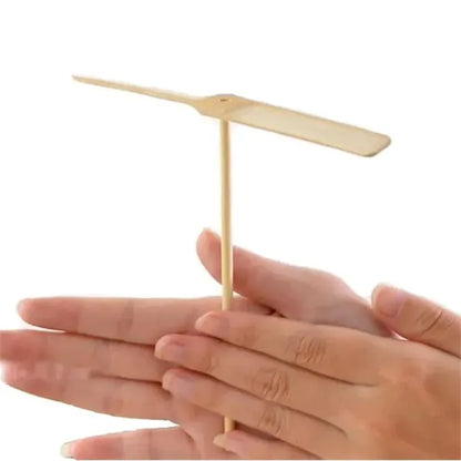 Bamboo Dragonfly Flying Spinner Spins Copter Hand Toy