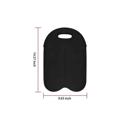 Two Bottle Insulated Neoprene Wine Carrier Bag with Handle