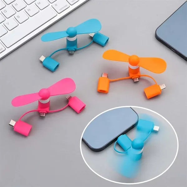 Summer compatible portable mini rechargeable phone fan