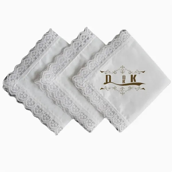 100% Cotton Wedding Handkerchief