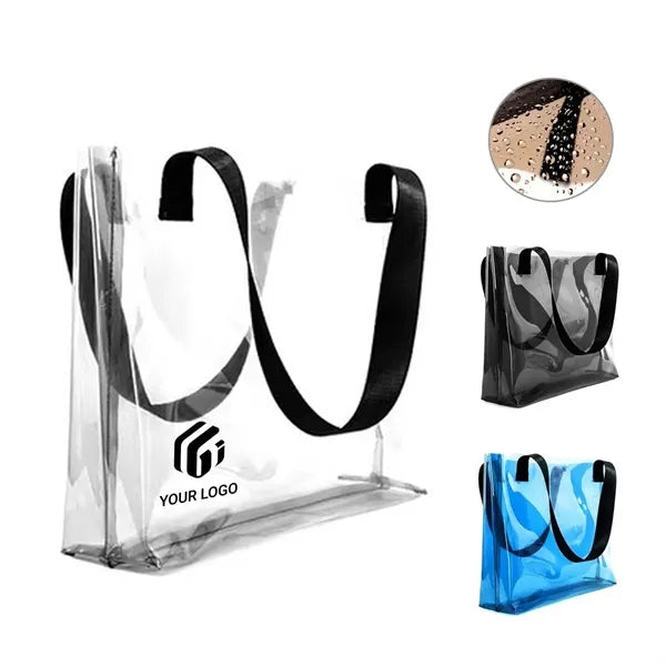 Stadium Approved 14"x12"x3" Clear Tote Bags with Handles