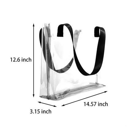 Stadium Approved 14"x12"x3" Clear Tote Bags with Handles