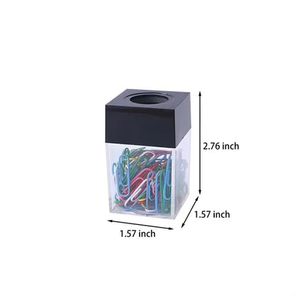 Refillable Paper Clip Dispenser Holder with Magnetic Top