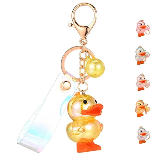 Colorful Acrylic Duck Keychain