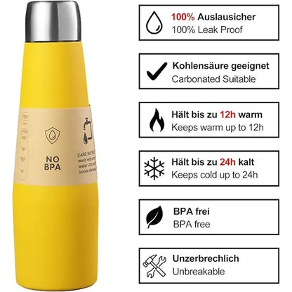 Dubbelwandige Koolzuurhoudende Thermosfles