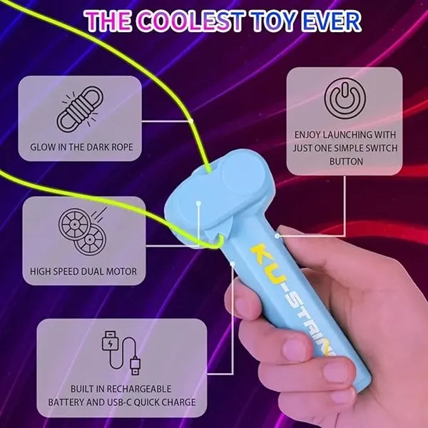 String Rope Launcher Loop Fidget Toy