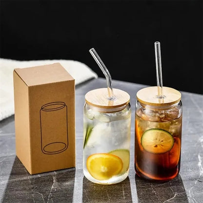16Oz Coke Glass With Straw
