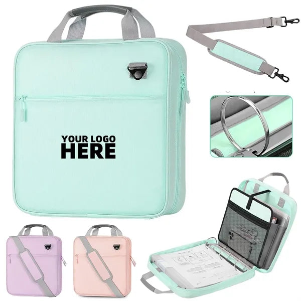 Zipper Binder 3 Ring With Strap