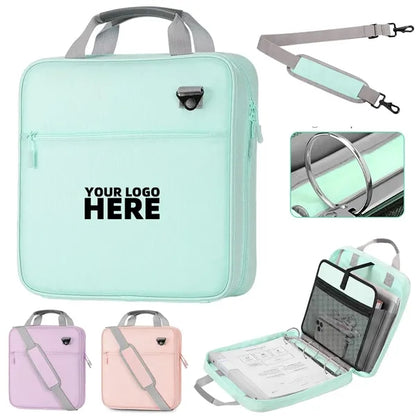 Zipper Binder 3 Ring With Strap