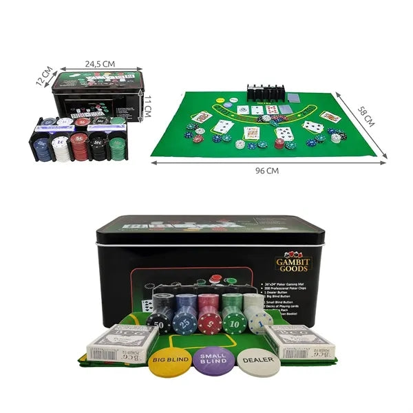 200 Pcs Texas Poker Chips Set