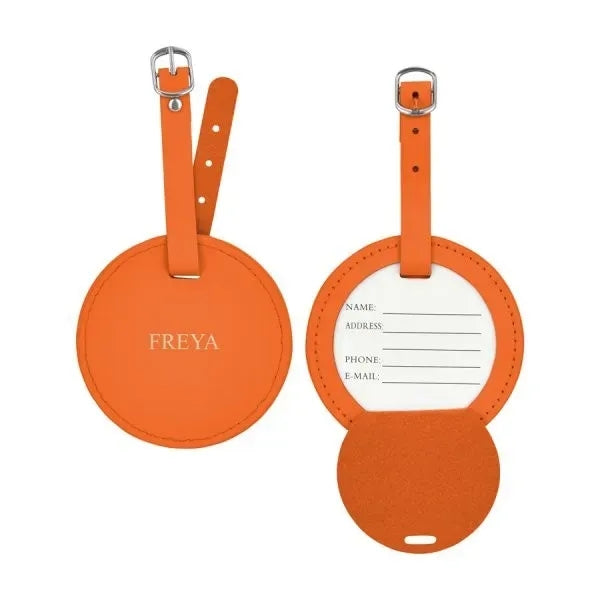 Leather Round Luggage Tag