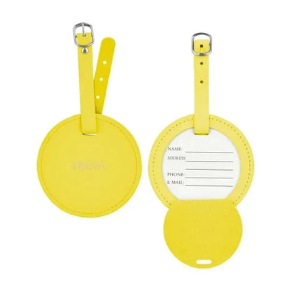 Leather Round Luggage Tag