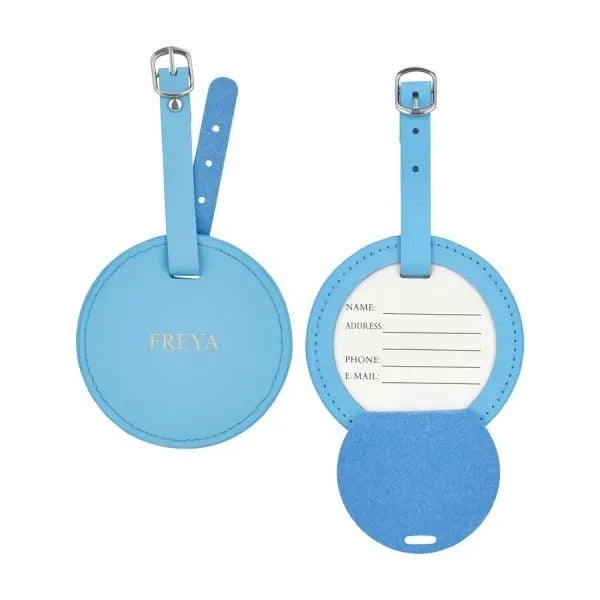 Leather Round Luggage Tag