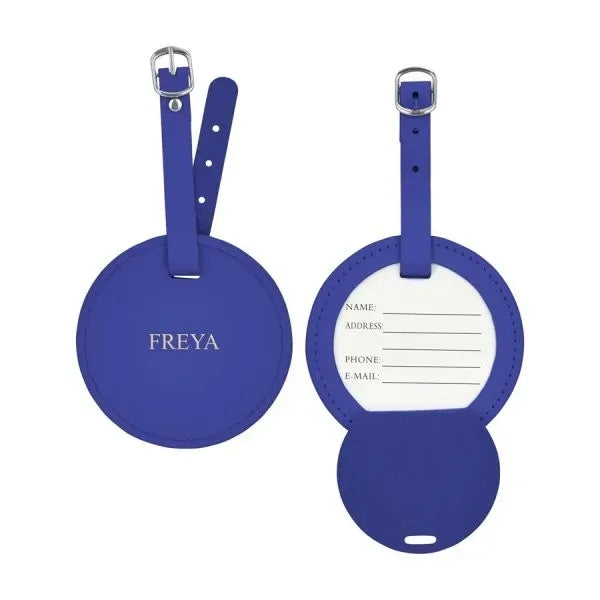 Leather Round Luggage Tag