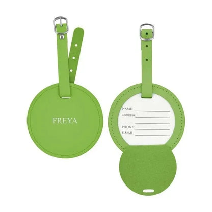 Leather Round Luggage Tag