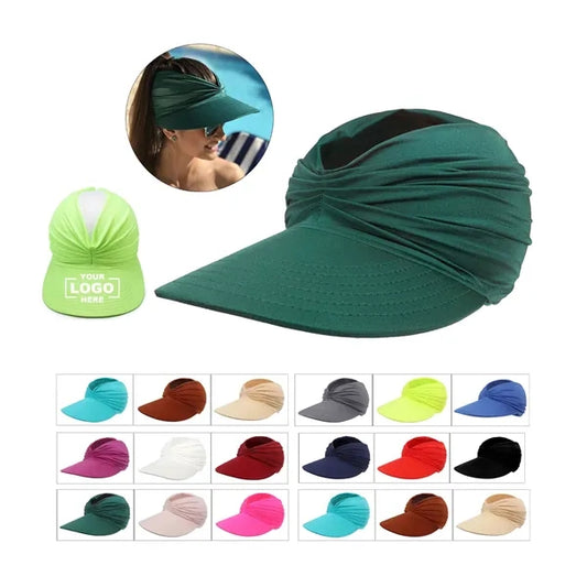 Womens Elastic Hollow Sun Visor Hat