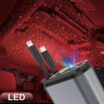 4 in 1 Retractable Starry Stars Proof Car Charger