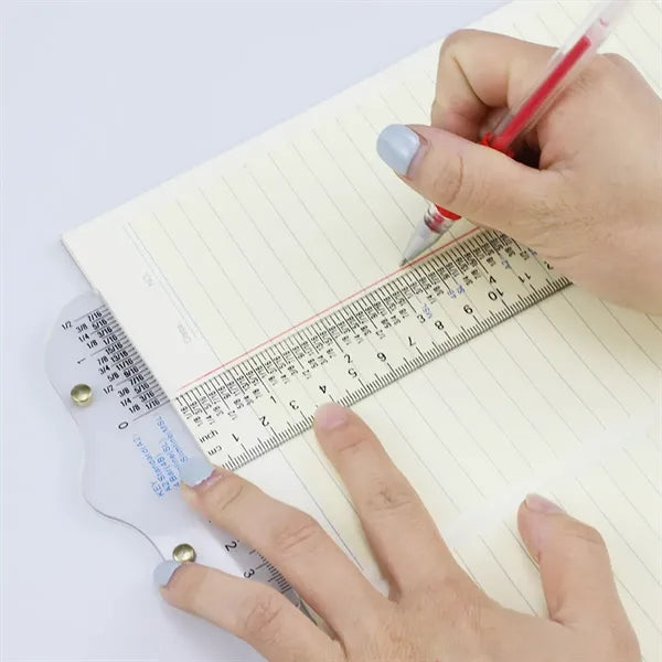 Transparent acrylic T-shaped hand-painted flat edge ruler