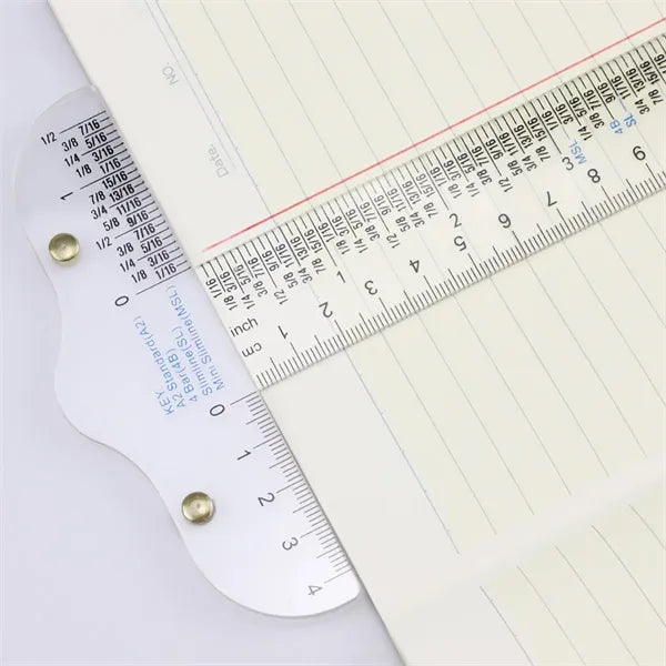 Transparent acrylic T-shaped hand-painted flat edge ruler