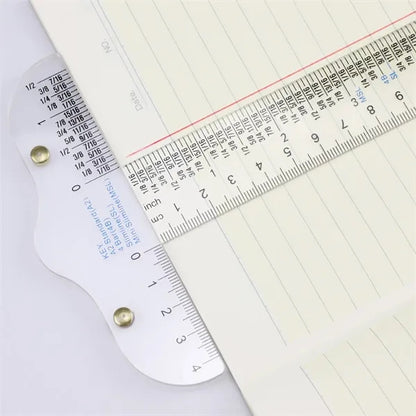 Transparent acrylic T-shaped hand-painted flat edge ruler