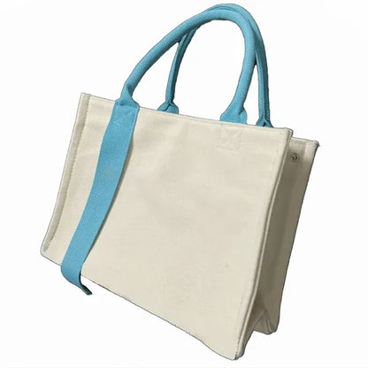 10 '' Canvas Bag With Ribbon Design