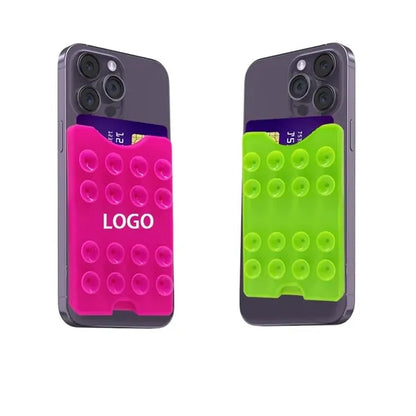 Silicone Suction Cup Grip With Phone Card Holder