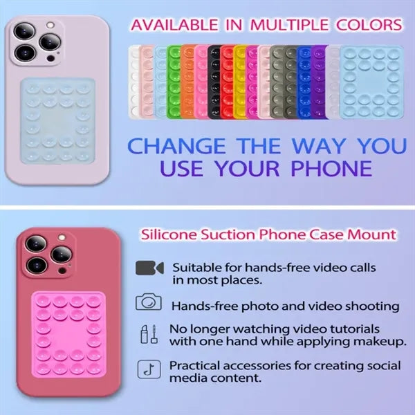 Silicone Suction Phone Case Adhesive Mount Holder