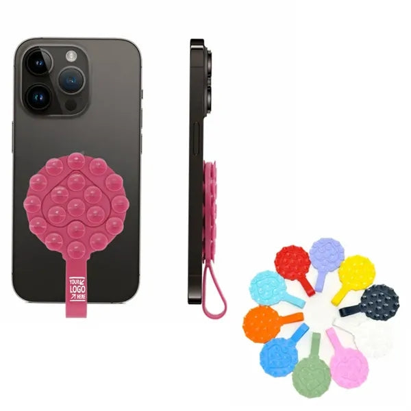 Round Double Sided Silicone Suction Cup Phone Grip Mount
