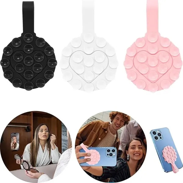 Round Double Sided Silicone Suction Cup Phone Grip Mount