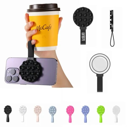 Magnetic Round Silicone Suction Cup Phone Case Mount Stand