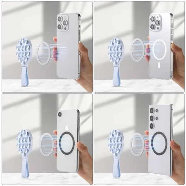 Magnetic Round Silicone Suction Cup Phone Case Mount Stand