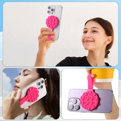 Magnetic Round Silicone Suction Cup Phone Case Mount Stand