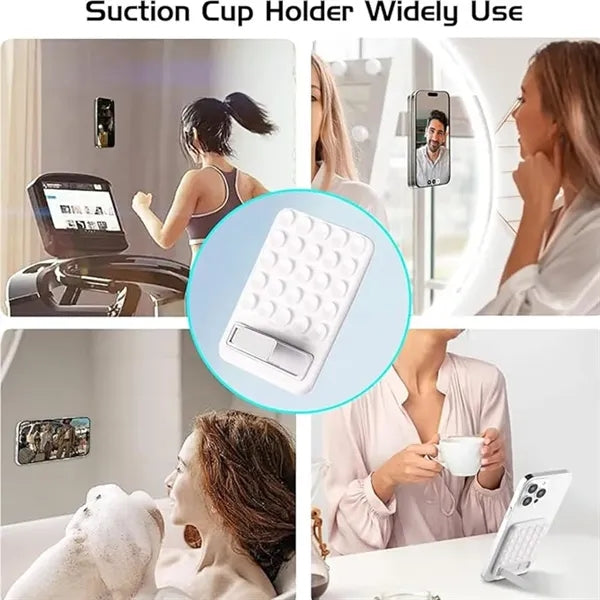 Magnetic Suction Cup Phone Mount With Foldable Stand