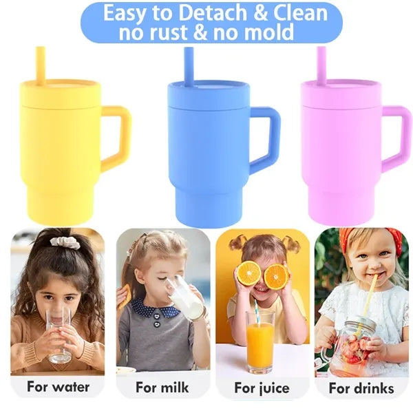 9OZ Silicone Baby Training Cup Toddler Sippy Bottle