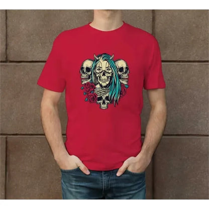 Men's Cotton Printed T-Shirt - Crew Neck - Black
