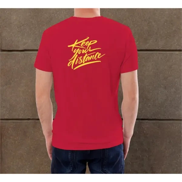 Men's Red Printed T-shirt - Crew Neck
