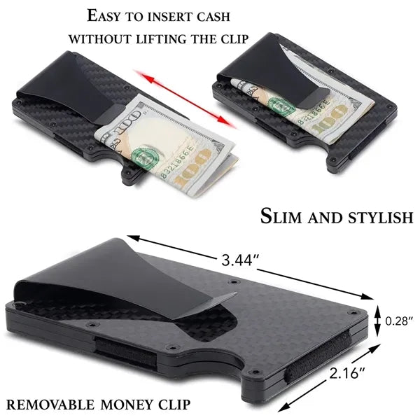 MOQ 10 pcs Carbon Fiber Card Wallets