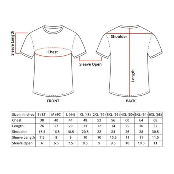 Men's White Printed T-Shirt - Crew Neck